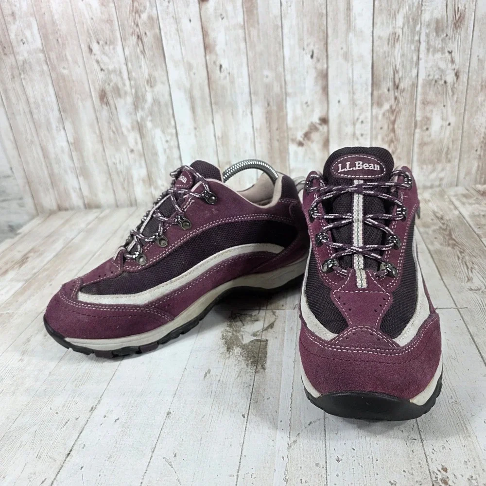 LL Bean Women 8 Wide Snow Sneaker Waterproof Primaloft Plum Purple Hiking Boot